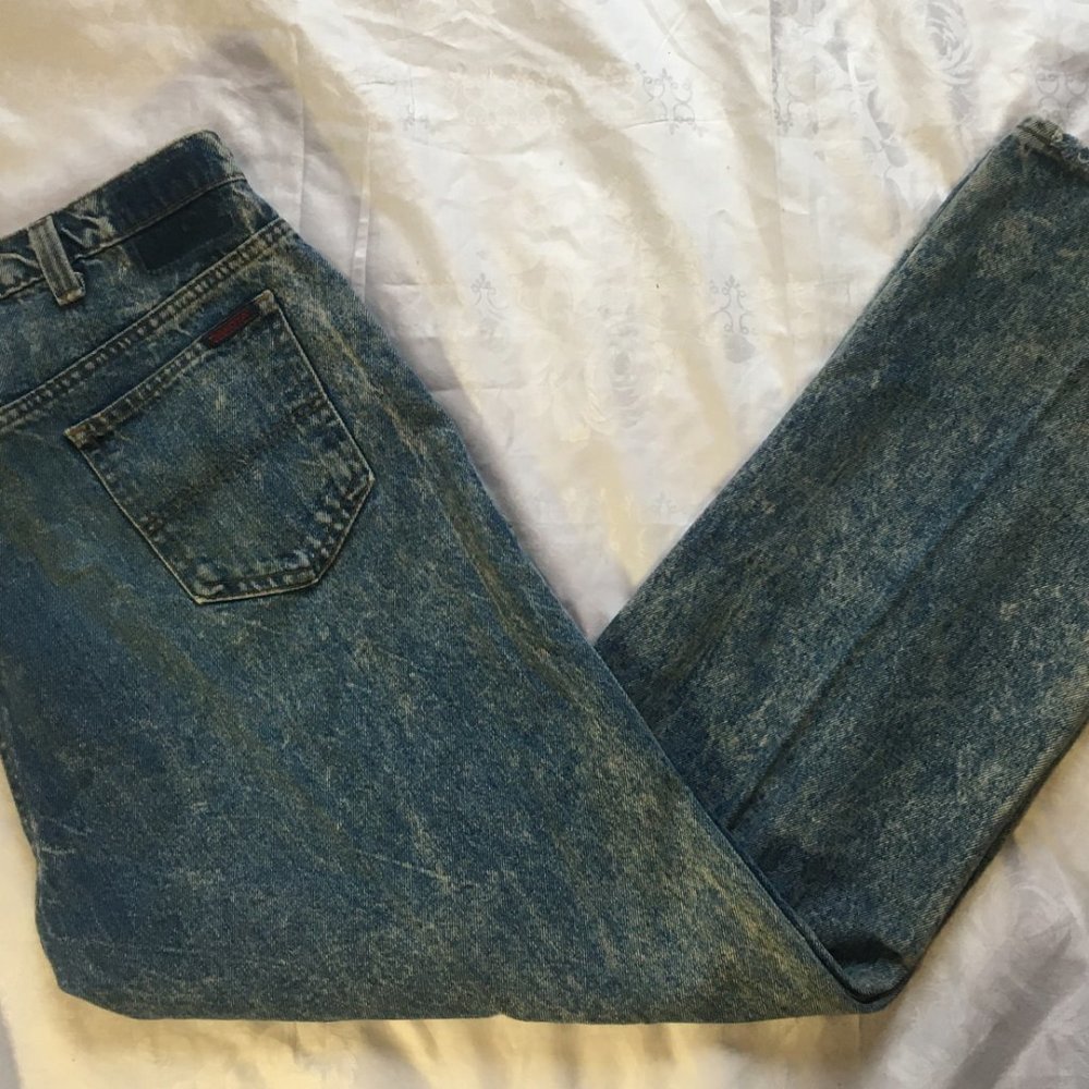 Dakota Made USA Men's Jeans 40 Waist 28 Inseam 100% Cotton Distressed Fit Acid